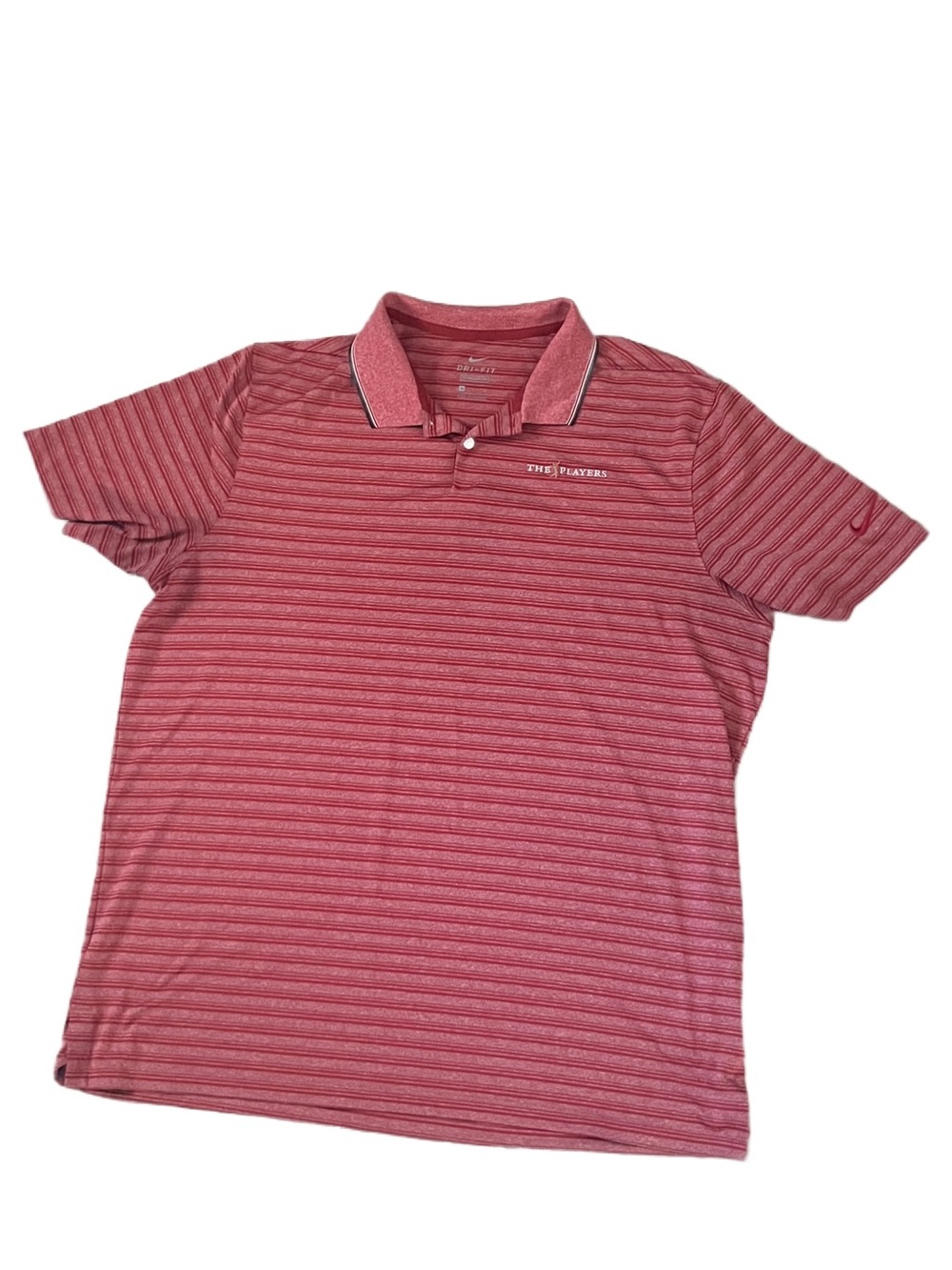 Nike Dri-FIT THE PLAYERS Golf Polo Shirt Men’s Size XL Red Striped Performance
